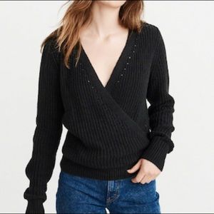 Abercrombie wrap front knit sweater